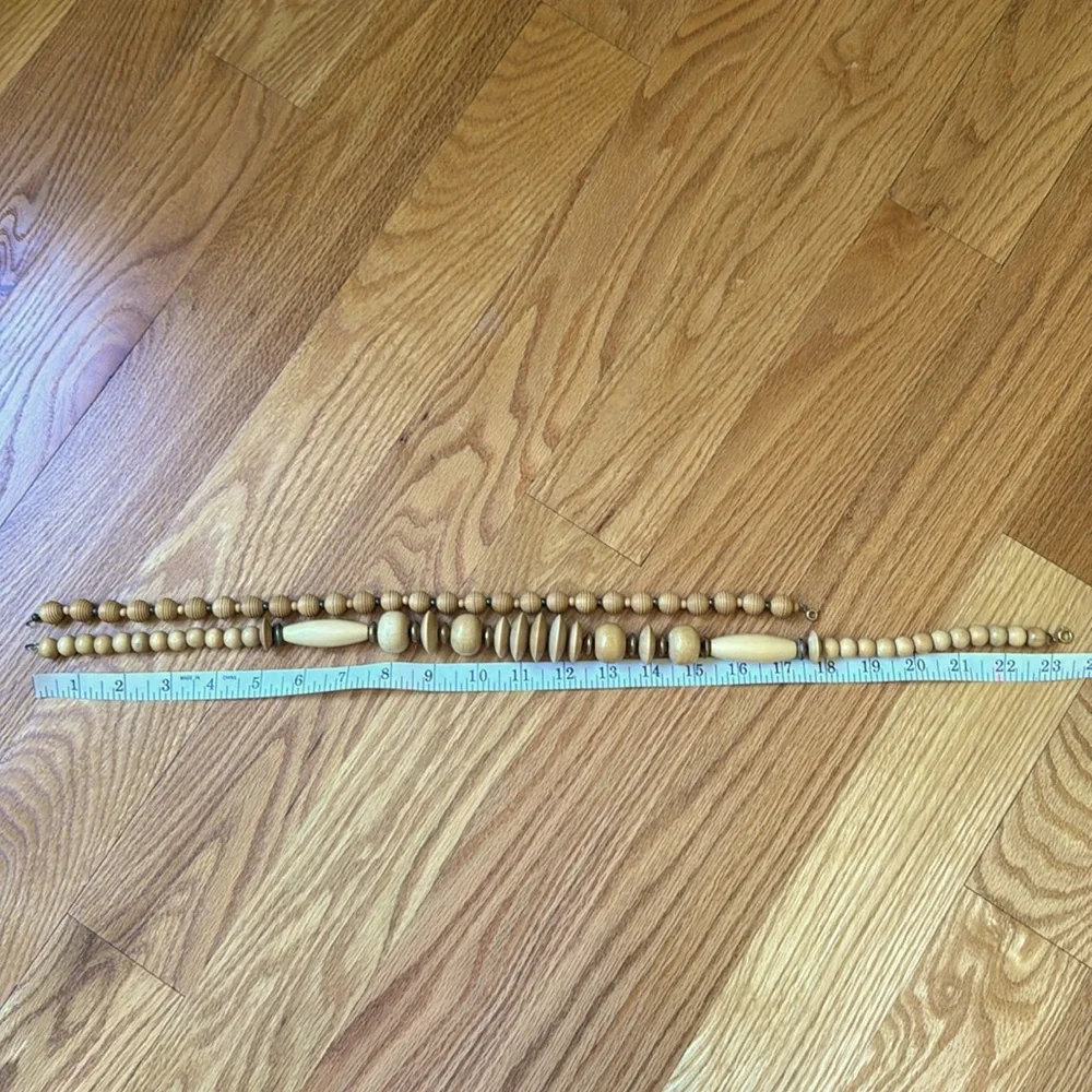 Vintage Wooden Bead Necklaces - Picture 4 of 5